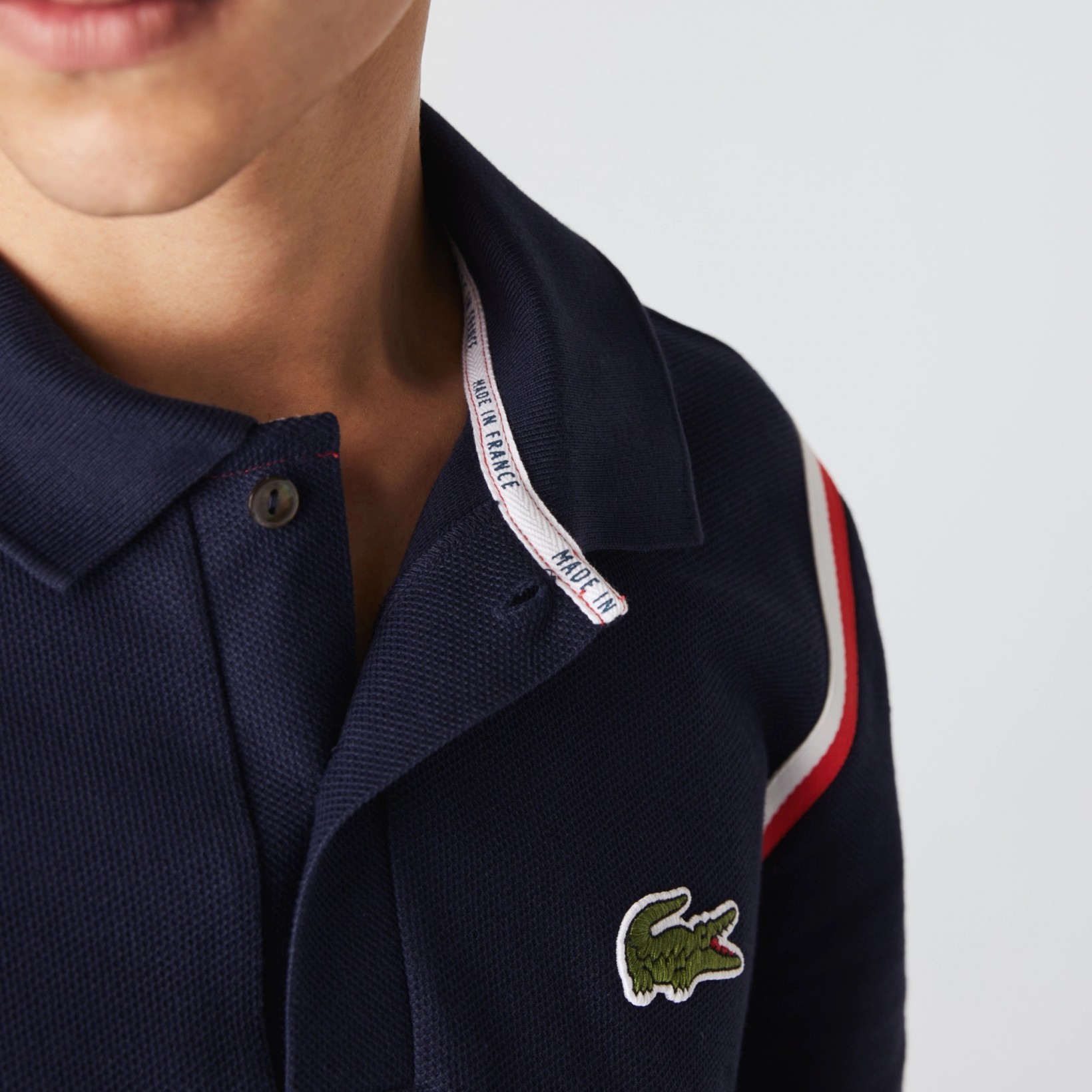 Lacoste "Made in France" Regular Fit Organic Cotton Polo Shirt Navy Blue