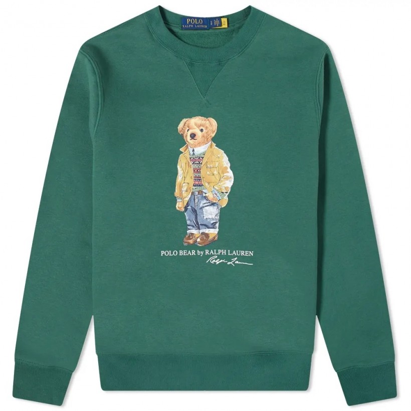 Polo Ralph Lauren Smart Bear Crew Neck Sweatshirt Green