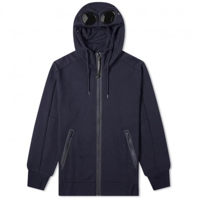 C.P. Company Zip Through Goggle Hoody Total Eclipse