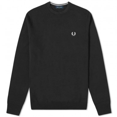 Fred Perry Authentic Crew Knit Black