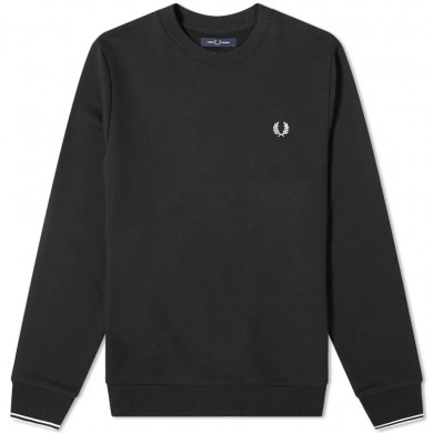 Fred Perry Authentic Crew Sweat Black