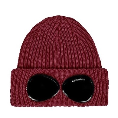 C.P. Company Goggle Beanie Port Royal Red
