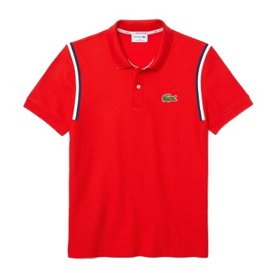 Lacoste "Made in France" Regular Fit Organic Cotton Polo Shirt Red