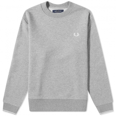 Fred Perry Authentic Crew Sweat Grey Marl