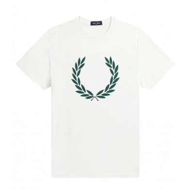 Fred Perry Laurel Wreath Graphic Print Tee Snow White