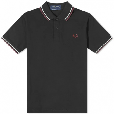 Fred Perry Reissues Original Twin Tipped Polo Black, Ecru & Oxblood