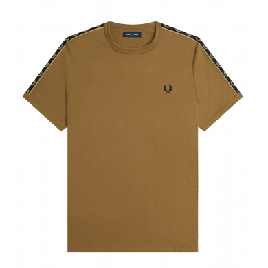 Fred Perry Authentic Ringer Tee Shaded Grey Stone & Black