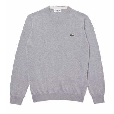 Lacoste Organic Cotton Sweater  Round Neck Grey