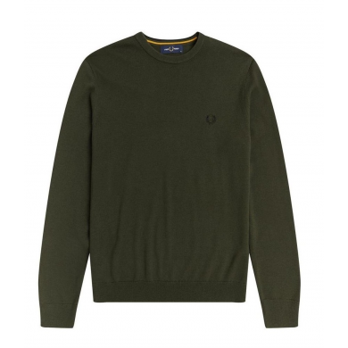 Fred Perry Authentic Crew Knit Dark Green