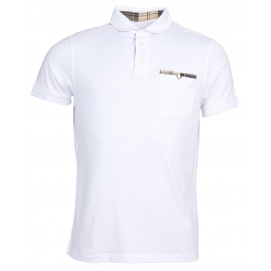 Barbour Corpatch Polo Shirt White