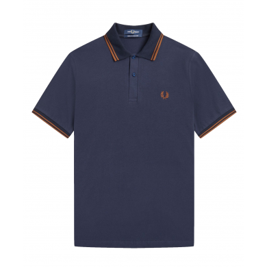 Fred Perry Reissues Original Twin Tipped Polo Navy & Nut Flake