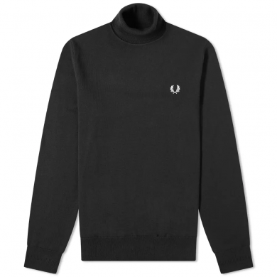 Fred Perry Authentic Roll Neck Knit Black