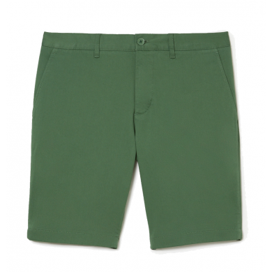 Lacoste Slim Fit Stretch Cotton Bermuda Shorts Green