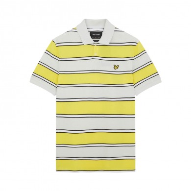 Lyle & Scott Broad Stripe Polo Shirt Sunshine Yellow
