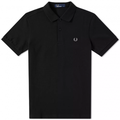 Fred Perry Slim Fit Plain Polo Black