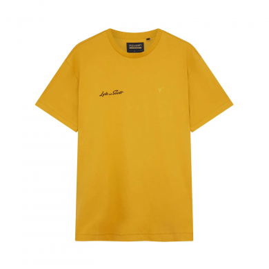 Lyle & Scott Archive Embroidered Letter T-shirt  Amber